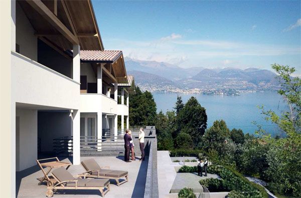Stresa appartamento affacciato sul Golfo Borromeo, in residenza di  nuova costruzione con due posti auto coperti