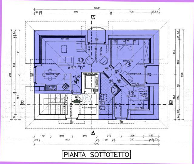 Stresa appartamento mansardato in villa d'epoca vista lago di nuova ristrutturazione